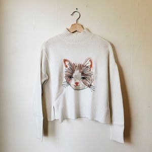Anthropologie Cat Miaou Turtleneck Sweater